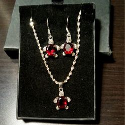New GARNET JEWELRY SET