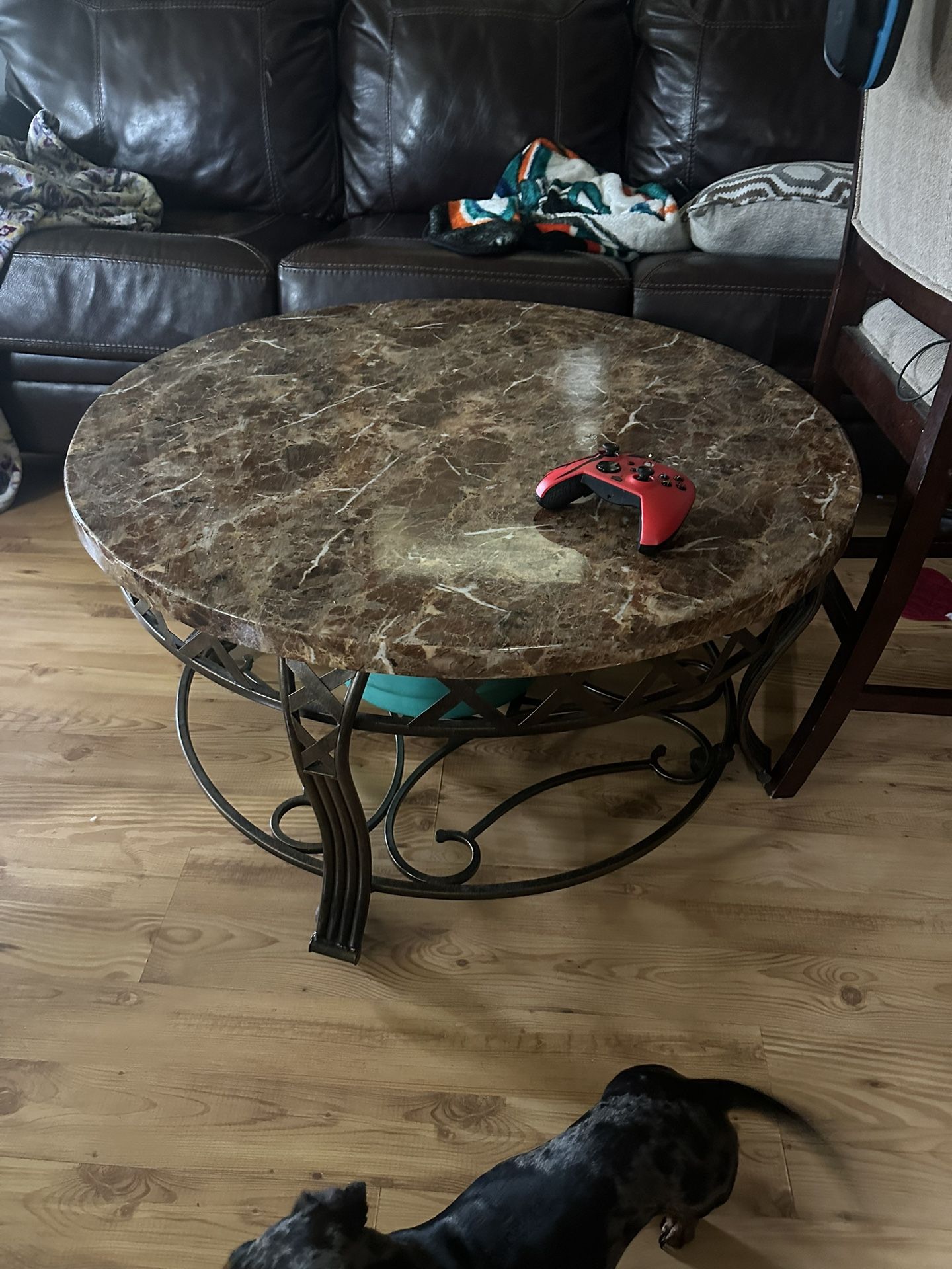 Granite Top Coffee Table And End Tables