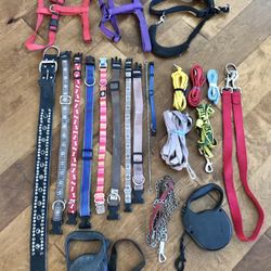 DOG COLLARS SLIP LEADS BUCKLES SNAP CLOSE CHAIN LEATHER CLOTH ADJUSTABLE