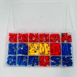 520 PCS Insulated Electrical Wire Splice Terminal Spade/ Crimp/ Ring Connector Kit used for Fog Lights, Radio, Amplifier, Led Lights