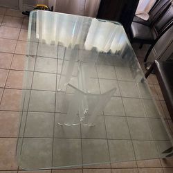Glass Dining Table 2pc (MORE INFO IN DESCRIPTION) 