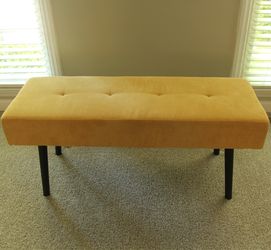 Corduroy Mustard Bench