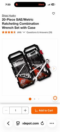 Husky 20-piece Ratcheting Combination Wrench Set
