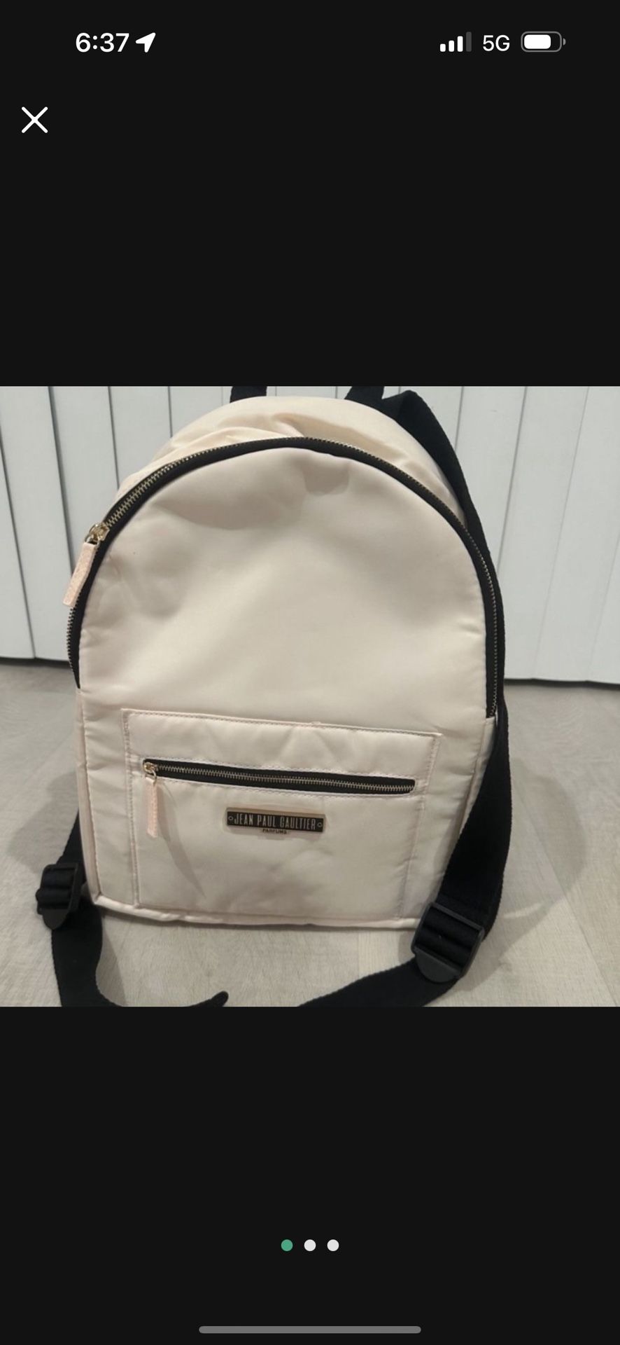 Jean Paul Gaultier Parfums Backpack pink peach gym hiking travel overnight Bag