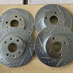 Mazda Miata 94-02 Front And Rear Drill Slot Rotors Pads 
