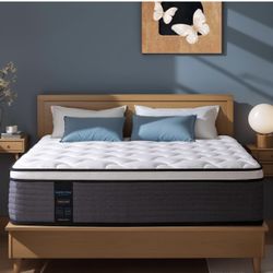12 Inch Twin Size Hybrid Mattress in a Box, Enhanced Edge Support, Cooling Hybrid Bed, Gel-Memory Foam & Individually Pocket Innerspring, Back Pain Re