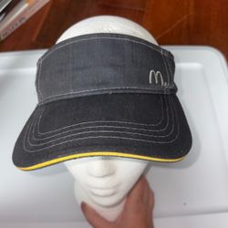 Timeless Elements Grey & Yellow Mcdonald's Employee Visor