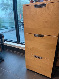 IKEA GALANT filing cabinet featuring three drawers - $85