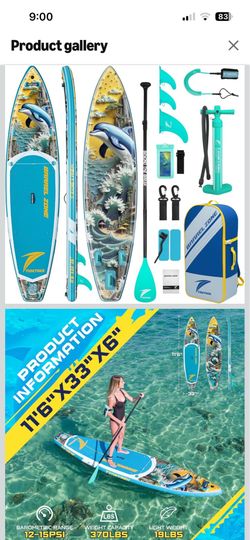 Brand new paddle board and equipment