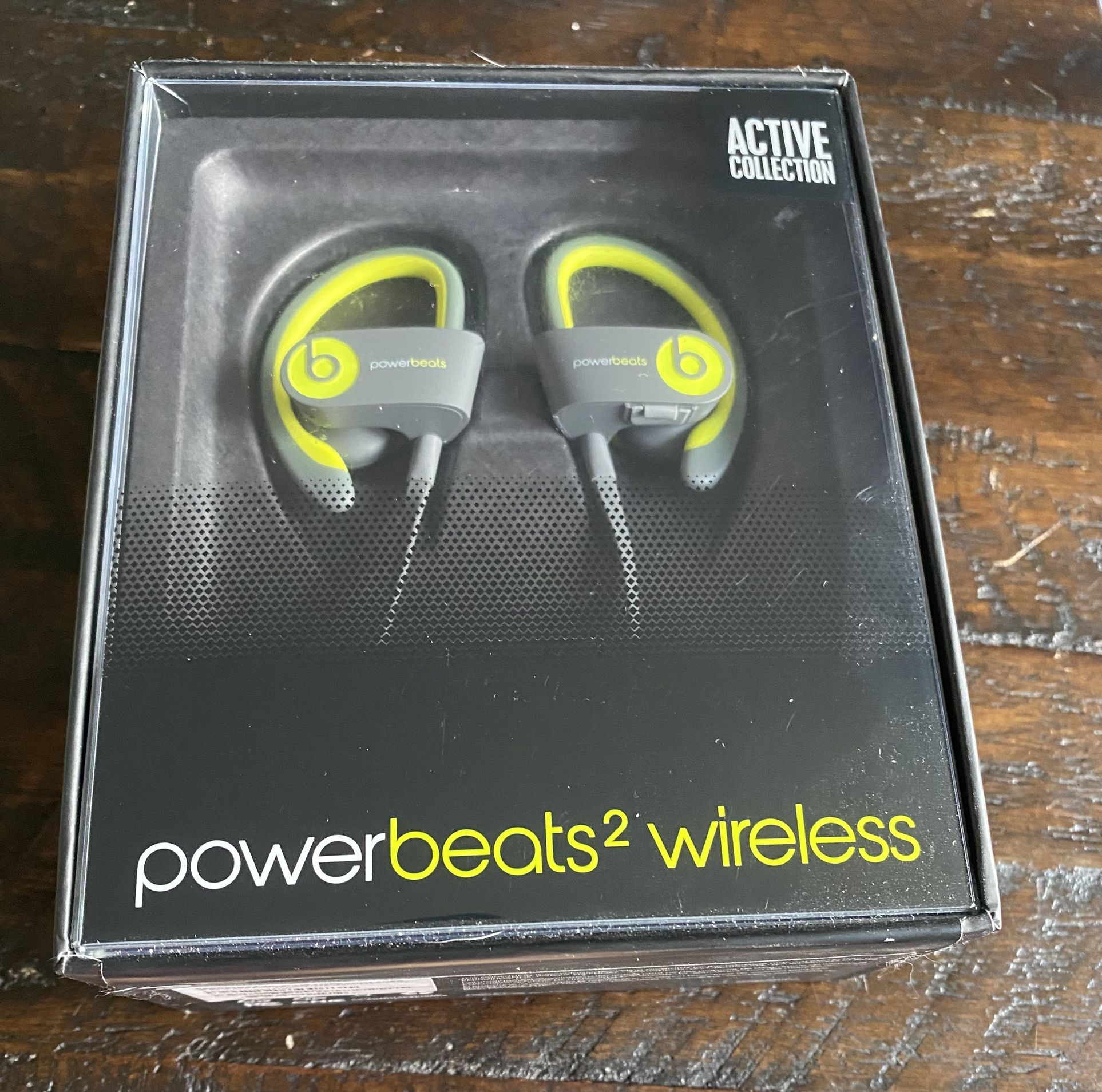 Beats by Dr. Dre Powerbeats 2 Wireless Bluetooth Headphones with Microphone - Shock Yellow (NIB)