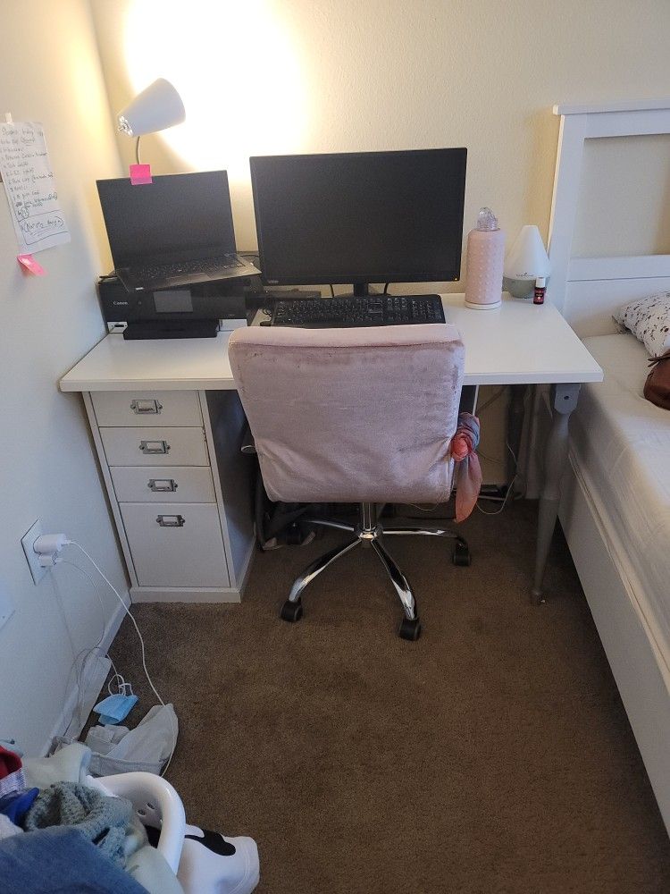 White Ikea Desk For Sale!