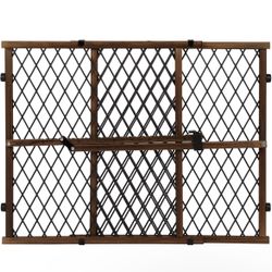 Evenflo Position & Lock Baby Gate, Pressure-Mounted, Farmhouse Collection (26” - 42” W 23” H