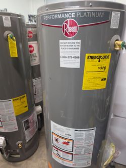 New Water Heater Rheem Performance Platinum
