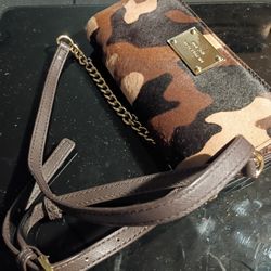 MICHAEL KORS  JET SETTER WALLET/PURSE CAMEO  CALF HAIR