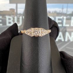 14k yellow gold diamond ring