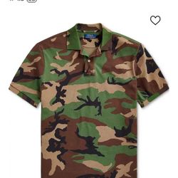Men's Classic-Fit Camo Cotton Mesh Shirt