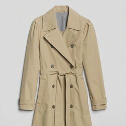 Gap Women Puff Sleeve  Trench Coat