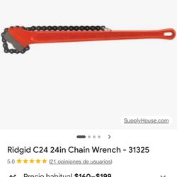RIDGID C 24 IN CHAIN WRENCH $120 $11