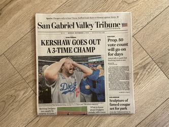 Dodgers Champions 2025 San Gabriel Valley Tribune 