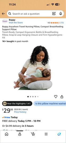 Breastfeeding Boppy pillow