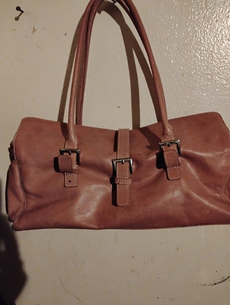 Helen Wash (Poshmark) 100% Real Genuine Pink Leather Shoulder Bag