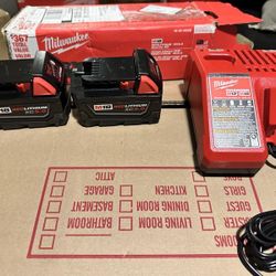 M18 Batteries And Charger 
