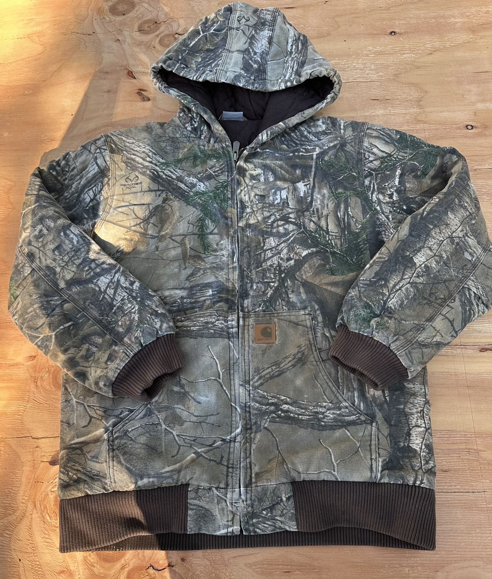 Carhartt Real Tree Kids Hunting Jacket Coat Size Youth XL (18-20)