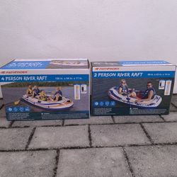 2 Person Boat And 4 Person Boat Raft Great For Rivers And Lakes And Any Body Water 
