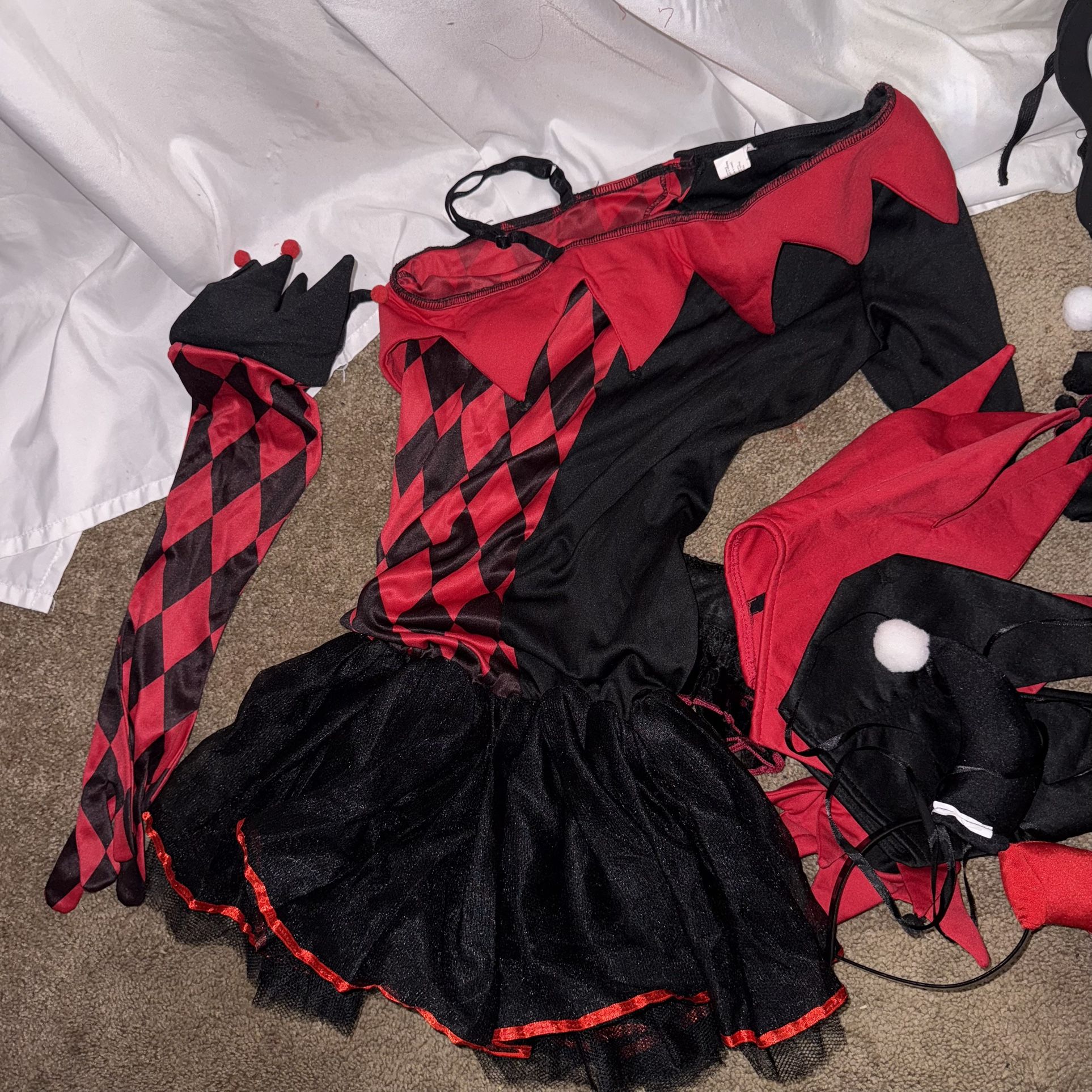 Girl Halloween Joker Clown Costumer