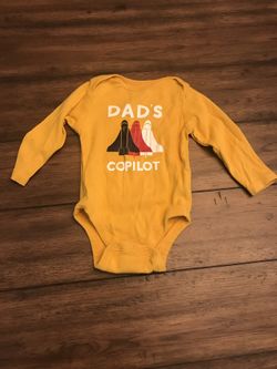 Old Navy Brand Dad’s Co-Pilot Long Sleeved Onesie Size 12-18 months