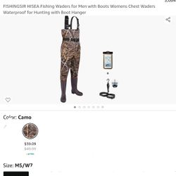 FISHINGSIR HISEA Fishing Waders For Men Withboots Women's Chest Waders Waterproof For Hunting With Boot Hanger
