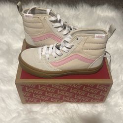 New in box Vans Kids High-Top Sneakers - Pink and tan size 13
