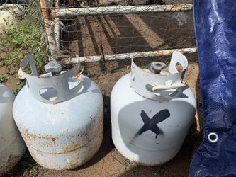 Two propane tanks