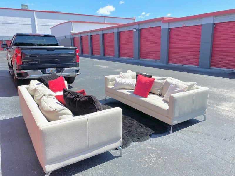Modern Leather Couch Set