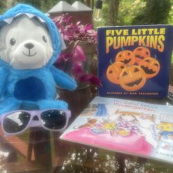 Pumpkin & Kindergarten book Husky dog in Monster Costume sun glasses