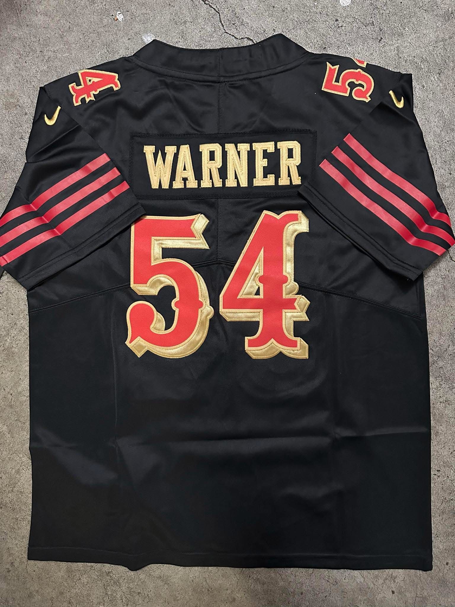 49ers Rivalries Black Jersey 54 Warner Men’s Women’s Kids 