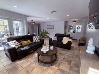 Black Leather Couch Used