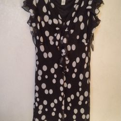 JBS Black With White Polka Dot Dress (18W)