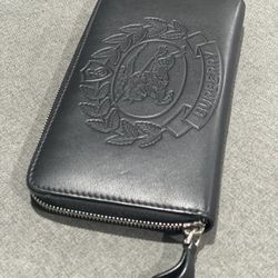 Black Embossed Burberry Wallet