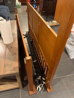 Wood Bed Frame with Hardware Full size/Queen