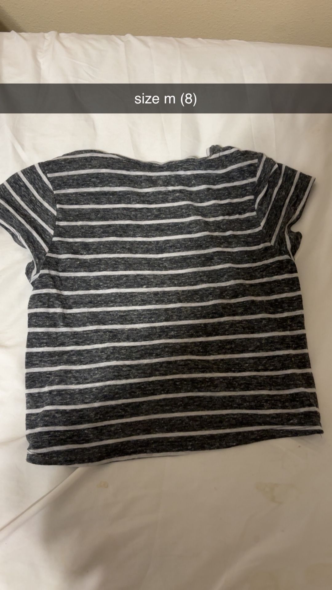 Grey striped crop top