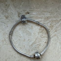 Pandora Bracelet With Graduation Owl Charm 