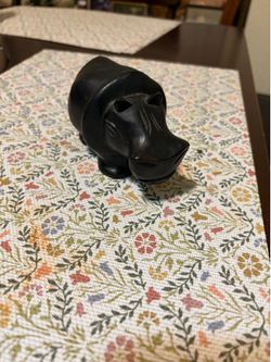 Wood carved Hippo