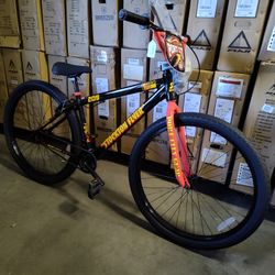 NEW 2024 LIMITED EDITION SE STOCKTON FLYER BLACK HEAT SINGLE SPEED FREESTYLE WHEELIE RIPPER BMX BIKE