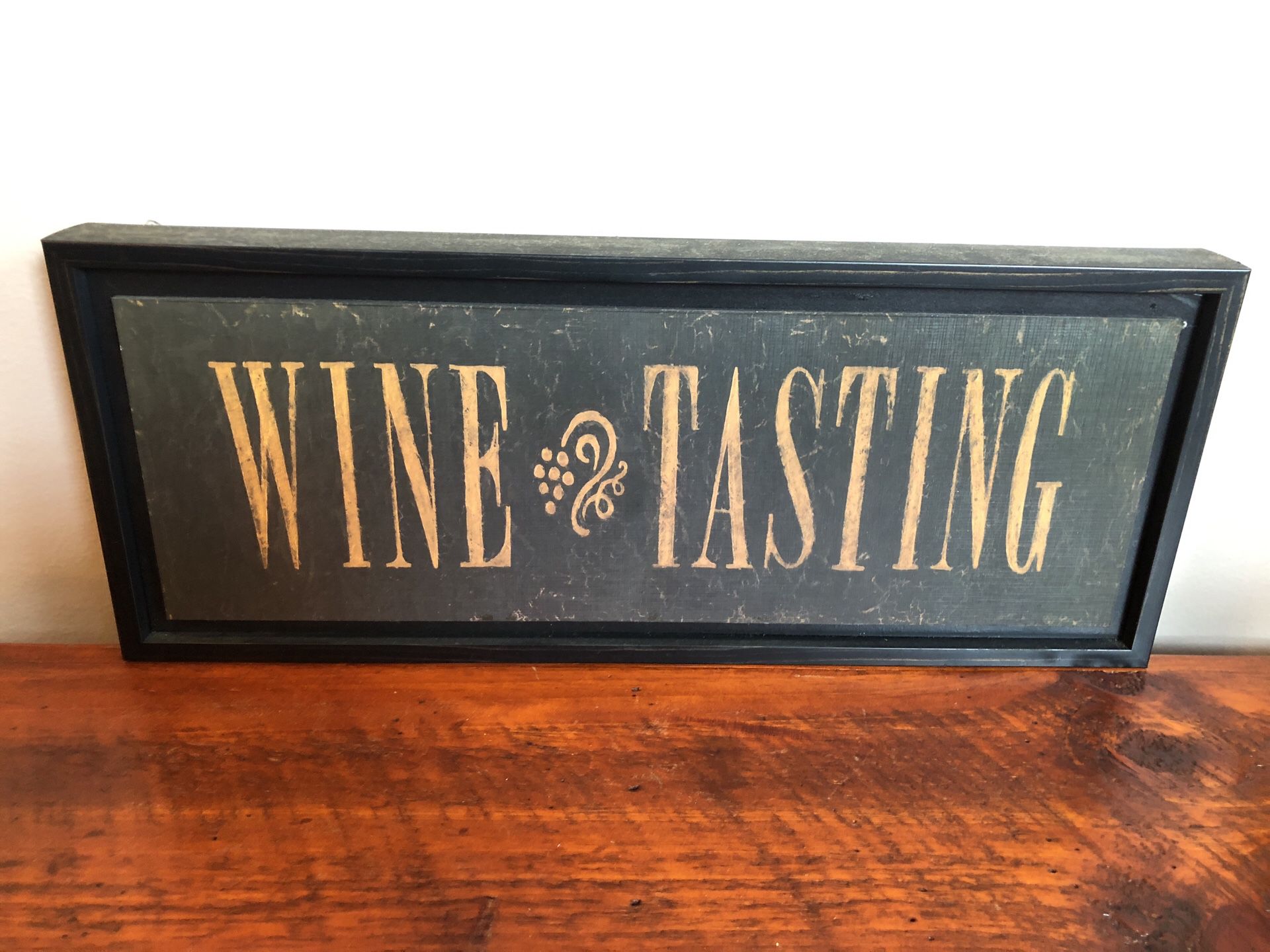 Wine Tasting wooden sign (20"x8")