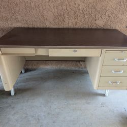 Metal File Cabinets And Desks.