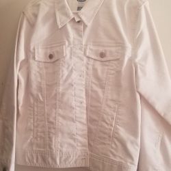 Woman's White Denim Jacket