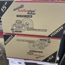 2 Audiopipe 1500 Watt 15 Inch Subwoofer