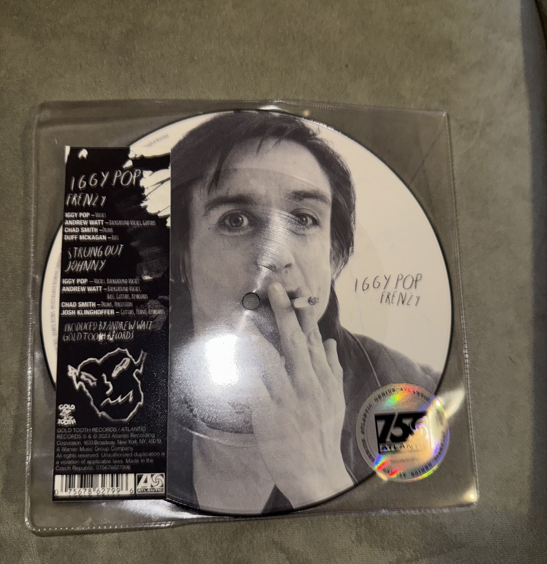 Iggy Pop Frenzy / Strung Out Johnny 7” Picture Disc
