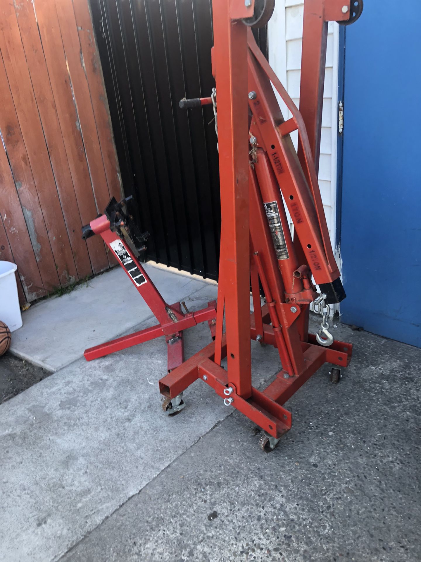 💲💲💲💲💲5 ton Mechanic Jack an extra stand for the engine with wheels excellent condition